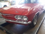 Headlights on classic red car restoration Arizona Phoenix