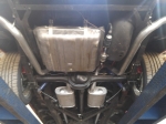 Under view of custom exhaust repair Scottsdale muffler
