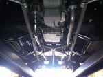 View of underneath a Chevy custom muffler Scottsdale Muffler
