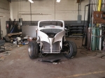 Front view custom white car auto mechanics Tempe, AZ