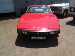 Hood view classic red car repair Arizona, Phoenix