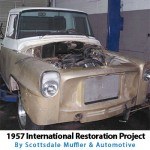 Recent 1957 International Restoration Project by Scottsdale Muffler