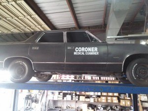 Classic Hearse on Scottsdale Mechanic Lift